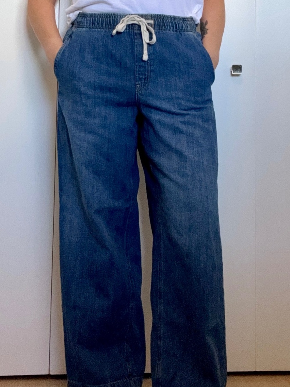 GAP Denim High-Rise Wide-Leg Pull-On Jeans